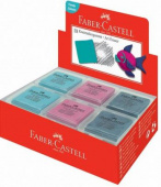 Ластик-клячка Faber-Castell, формопласт, 40*35*10 мм, цвет ассорти, пластиковый контейнер