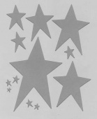 Трафарет пластиковый, звезды 1, размер 25,5х20,5 см 