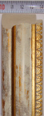 Багет пластиковый (1м. L-2,9) К. 950-252G / DС-4218-3 / (716822) белый с золотом "Ю.Корея"