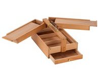 Ящик для красок СОНЕТ №3 36х23,5х15см 2 уровня/5 секций/2 пенала раздвижной бук Ящик для красок СОНЕТ №3 36х23,5х15см 2 уровня/5 секций/2 пенала раздвижной бук