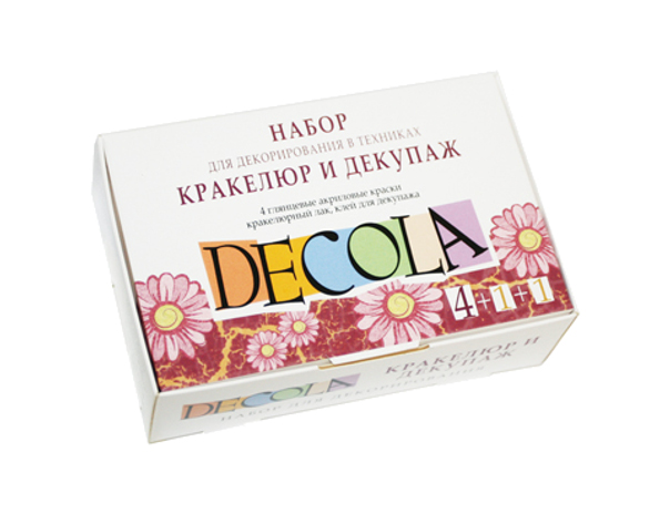 Набор для декорирования в технике кракелюр и декупажа DECOLA гл., акр. 4х20+лак 20мл+клей