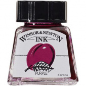Тушь Winsor&Newton для рисования, пурпурный, флакон c пипеткой 14мл