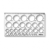 Трафарет 29 окружностей 30 см. PROLine Трафарет 29 окружностей 30 см. PROLine