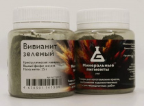 Пигмент "Минеральные пигменты" (банка 25 г) Вивианит зелёный Пигмент "Минеральные пигменты" (банка 25 г) Вивианит зелёный