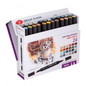 Набор спиртовых маркеров Сонет Twin Brush "Хюгге", 24 цвета