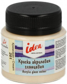 Краска акриловая глянцевая для декора 50 мл "VISTA-ARTISTA" idea IGA-50 201 Кремовая (Cream)