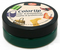 Краска для кожи и синтетики Color up, 50 мл, зеленый "Viva" Краска для кожи и синтетики Color up, 50 мл, зеленый "Viva"