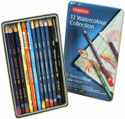 Набор Watercolour Collection, 12 шт. в металлической коробке (3 шт. акварельных мелка Aquatone в фо