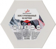 Холст грунт. на картоне шестигранный 100% хлопок d 30 см 280 г/кв.м . мелкозернистый "VISTA-ARTISTA" Холст грунт. на картоне шестигранный 100% хлопок d 30 см 280 г/кв.м . мелкозернистый "VISTA-ARTISTA"