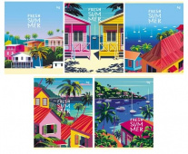 Тетрадь 48л., А5, клетка BG "Летнее время", суперэконом