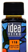 Краска лаковая по стеклу "idea vetro" Желтый темный (60мл.) "Maimeri"