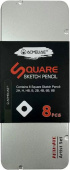 Набор чернографитных карандашей ACMELIAE 8 шт. (2H,H,HB,B,2B,4B,6B,8B) в металле Набор чернографитных карандашей ACMELIAE 8 шт. (2H,H,HB,B,2B,4B,6B,8B) в металле