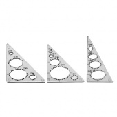 Трафарет 13 эллипсов составной PROLine для изометрии 3 треугольника Трафарет 13 эллипсов составной PROLine для изометрии 3 треугольника