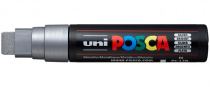 Маркер на водной основе UNI POSCA PC-17K, 15мм скошенный, №26 серебрянный Маркер на водной основе UNI POSCA PC-17K, 15мм скошенный, №26 серебрянный