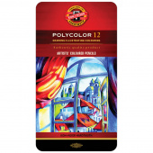 Набор высококачст.худ.цветных карандашей "Polycolor" 12цв., в жести Koh-i-noor 3822 Набор высококачст.худ.цветных карандашей "Polycolor" 12цв., в жести Koh-i-noor 3822