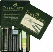 Набор карандашей художеств. Faber-Castell "PITT MONOCHROME" металл.кор. 18 предметов Набор карандашей художеств. Faber-Castell "PITT MONOCHROME" металл.кор. 18 предметов