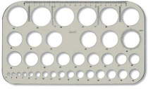 Трафарет окружностей Koh-I-Noor 4-40мм, серый Трафарет окружностей Koh-I-Noor 4-40мм, серый