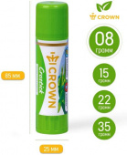 Клей-карандаш Crown "Expert" 8г, белый, ПВП Клей-карандаш Crown "Expert" 8г, белый, ПВП