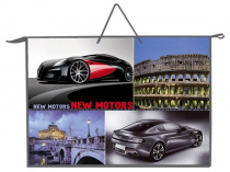 Папка для чертежей и рисунков А3 на молнии "New motors серый", 9944, ПР 3 -20
