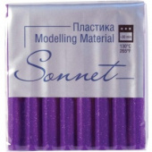 Пластика "Sonnet" Фиолетовый с блестками, брус 56гр. Пластика "Sonnet" Фиолетовый с блестками, брус 56гр.