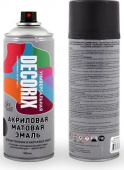 Эмаль аэрозольная универсальная DECORIX 520 мл, матовая, черный Эмаль аэрозольная универсальная DECORIX 520 мл, матовая, черный