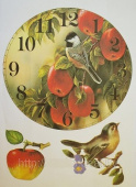 Карта для декупажа "Циферблат яблоки" 21х30см. 54г/м2 (1шт.) (Уп. 5шт) Карта для декупажа "Циферблат яблоки" 21х30см. 54г/м2 (1шт.) (Уп. 5шт)