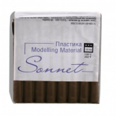 Пластика "Sonnet" Коричневый с блестками, брус 56гр. Пластика "Sonnet" Коричневый с блестками, брус 56гр.