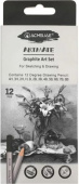 Набор чернографитных карандашей ACMELIAE ArtMate 12шт. (4H,3H,2H,H,B,2B,3B,4B,5B,6B,7B,8B) в картоне Набор чернографитных карандашей ACMELIAE ArtMate 12шт. (4H,3H,2H,H,B,2B,3B,4B,5B,6B,7B,8B) в картоне