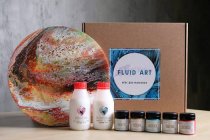 Набор FluidArt для создания картины из жидкого акрила "ArtResin Club" 10 предметов,№3 ОГНЕННЫЙ МАРС Набор FluidArt для создания картины из жидкого акрила "ArtResin Club" 10 предметов,№3 ОГНЕННЫЙ МАРС