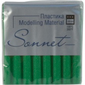 Пластика "Sonnet" Зеленый с блестками, брус 56гр. Пластика "Sonnet" Зеленый с блестками, брус 56гр.