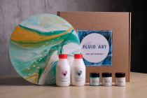 Набор FluidArt для создания картины из жидкого акрила "ArtResin Club" 10 предметов,№1 ЛЬДЫ ГАЛАКТИКИ Набор FluidArt для создания картины из жидкого акрила "ArtResin Club" 10 предметов,№1 ЛЬДЫ ГАЛАКТИКИ