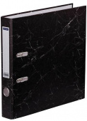 Папка-регистратор А4+ СТАММ, 50мм, мрамор, черная, бюджет