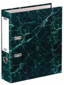 Папка-регистратор А4 СТАММ, 70мм, мрамор, зеленая