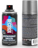 Эмаль аэрозольная "металлик" DECORIX 210 мл, глянцевая, серебро Эмаль аэрозольная "металлик" DECORIX 210 мл, глянцевая, серебро