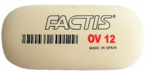 Ластик большой FACTIS OV 12 (Испания), 61х28х13 мм, Белый, овальный, синтетический каучук Ластик большой FACTIS OV 12 (Испания), 61х28х13 мм, Белый, овальный, синтетический каучук