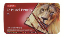 Набор пастельных карандашей ."Pastel Pencils" D8мм гриф-4мм 72 шт.в мет.кор. "Derwent"