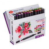 Набор спиртовых маркеров Сонет Twin Brush "Ботаника", 24 цвета