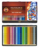 Набор высококачст.худ.цветных карандашей "Polycolor" 36 цв., в жести Koh-i-noor 3825 Набор высококачст.худ.цветных карандашей "Polycolor" 36 цв., в жести Koh-i-noor 3825