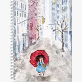 Скетчбук "Прогулка" 145*203мм. (А5) 100 г/кв.м. 60 листов, гребень, твердая обложка