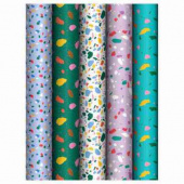 Бумага упаковочная глянцевая 70*100см, MESHU "Terrazzo", 80 г/м2