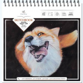 Скетчбук для маркеров 250х250, 50л. QUADRO BIGGER, 200г/м.кв, офсет, на гребне, подложка