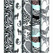 Бумага упаковочная белый крафт 70*100см, ArtSpace "Анималистичный принт", 70г/м2