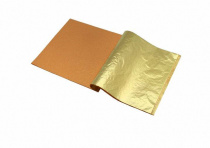 Поталь в листах 14х14 см, цвет - золото, книжка 25 листов Поталь в листах 14х14 см, цвет - золото, книжка 25 листов