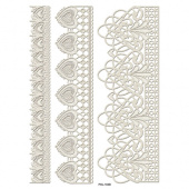 Наклейка кружевная, декоративная 11,5 х 20,5 см POL-104 B "Fun Kingdom"