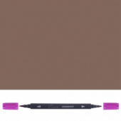 Аквамаркер "Сонет", двусторонний (кисточка и тонкий стержень), Коричневый Аквамаркер "Сонет", двусторонний (кисточка и тонкий стержень), Коричневый