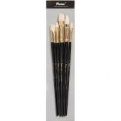 Набор кистей Щетина Pinax "Artists classic line" 6 шт (№3, №4 и 8, №6 и 10 Веерная №4)