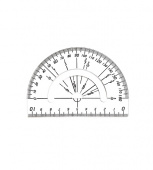 Транспортир 10 см. PROLine с дополнительной разметкой для многогранников Транспортир 10 см. PROLine с дополнительной разметкой для многогранников