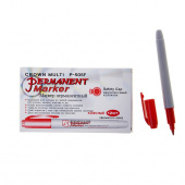 Маркер перманентный "P-505-F" красный, пулевидный, 1мм "Crown" Маркер перманентный "P-505-F" красный, пулевидный, 1мм "Crown"