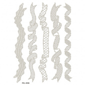 Наклейка кружевная, декоративная 11,5 х 20,5 см POL-303 B "Fun Kingdom"