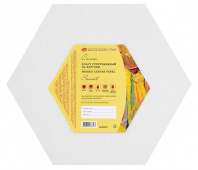 Холст на картоне "Сонет", шестигранный, диаметр 30 см, 280 г/м2, 100% хлопок, акриловый грунт Холст на картоне "Сонет", шестигранный, диаметр 30 см, 280 г/м2, 100% хлопок, акриловый грунт